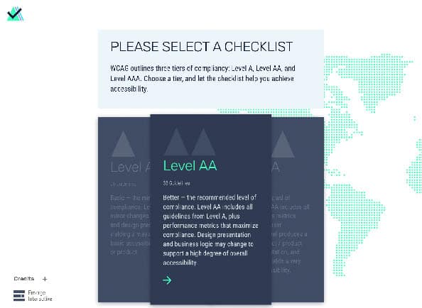 WCAG Checklist screenshot