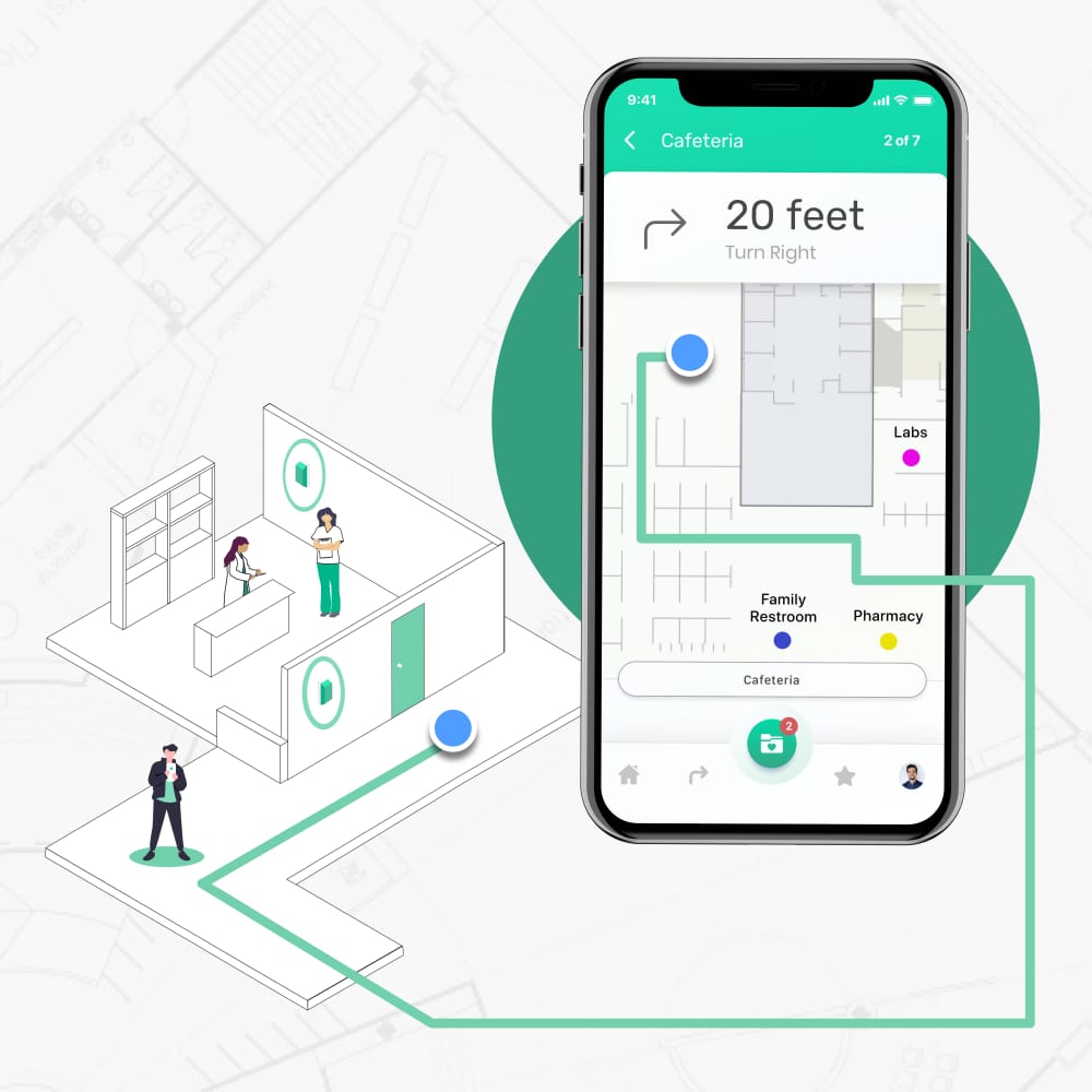 Phone illustrating Hospital Wayfinding