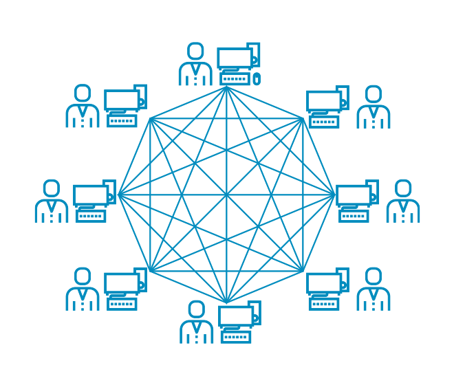 blockchain nodes graphic