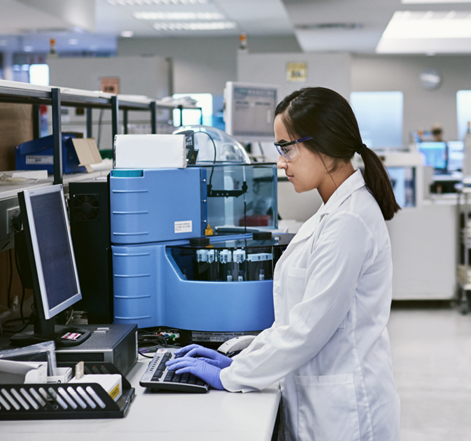 Woman working in lab