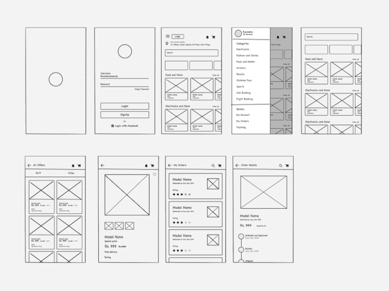 An example of a low level of visual polish used for testing an account creation process for an app.