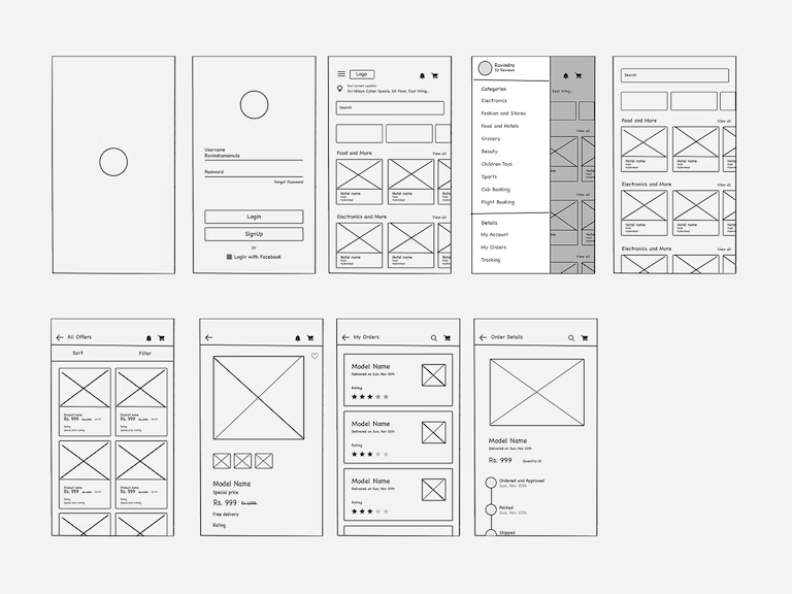 An example of a low level of visual polish used for testing an account creation process for an app. 